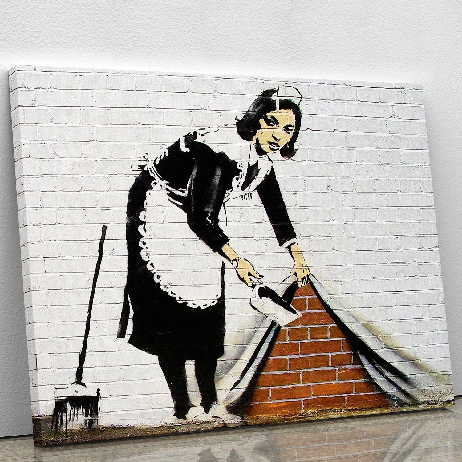 Banksy Maid Sweeping Under the Carpet Canvas Print or Poster