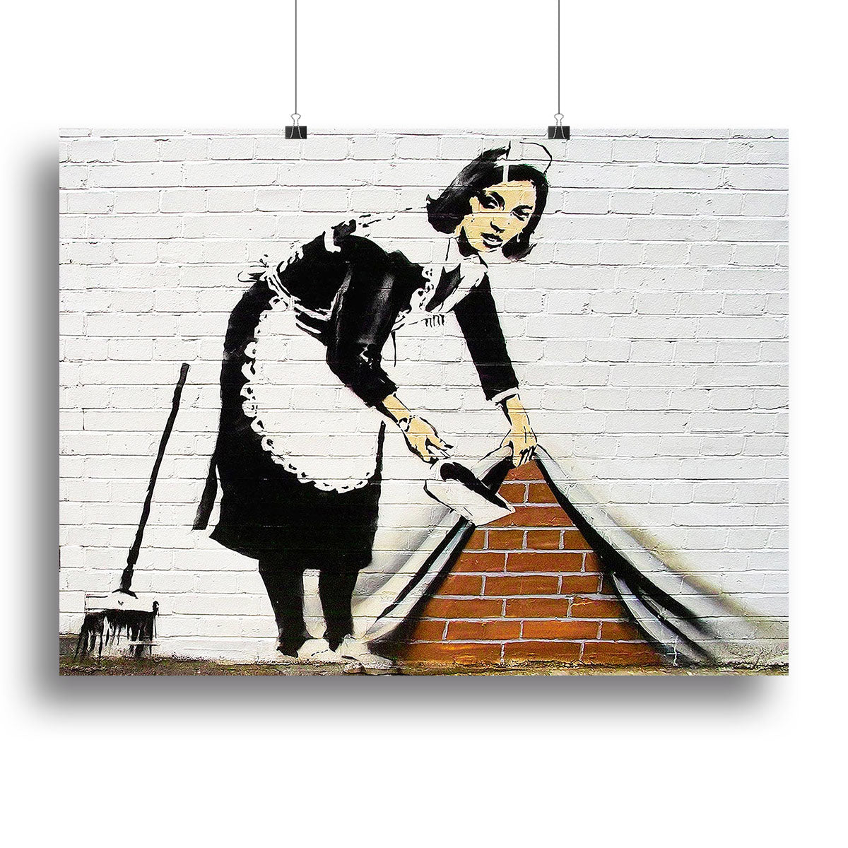 Banksy Maid Sweeping Under the Carpet Canvas Print or Poster