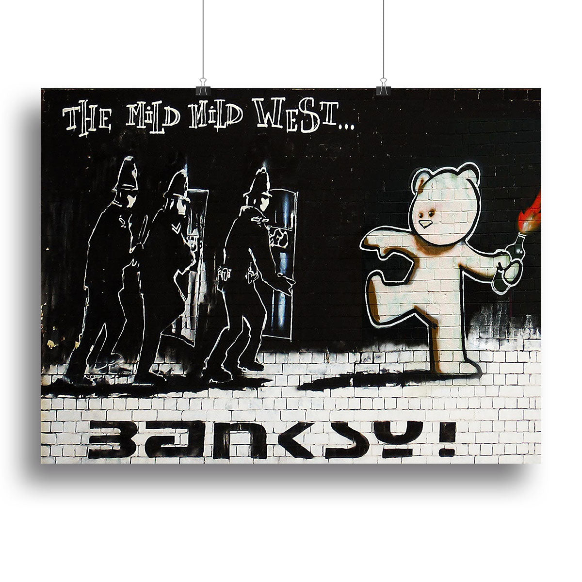 Banksy Mild Mild West Canvas Print or Poster