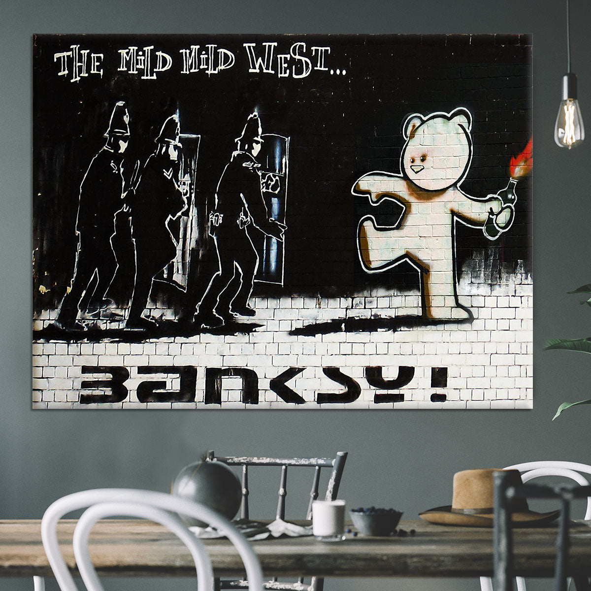 Banksy Mild Mild West Canvas Print or Poster