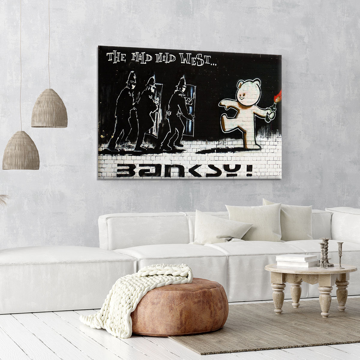 Banksy Mild Mild West Canvas Print or Poster