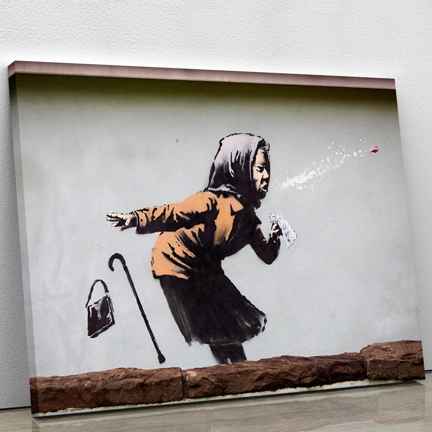 Banksy Sneezing Woman Canvas Print or Poster
