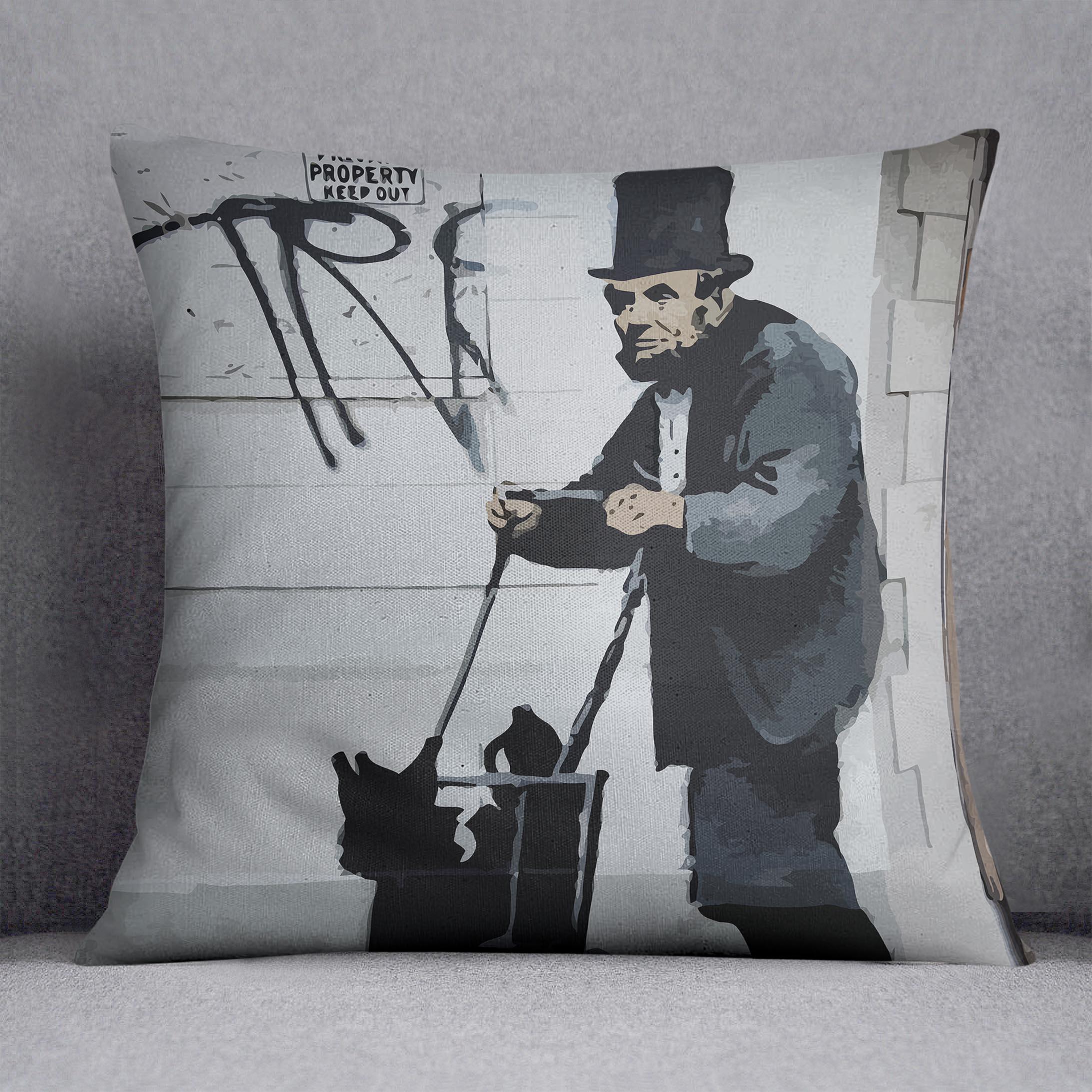 Banksy Abraham Lincoln Cushion
