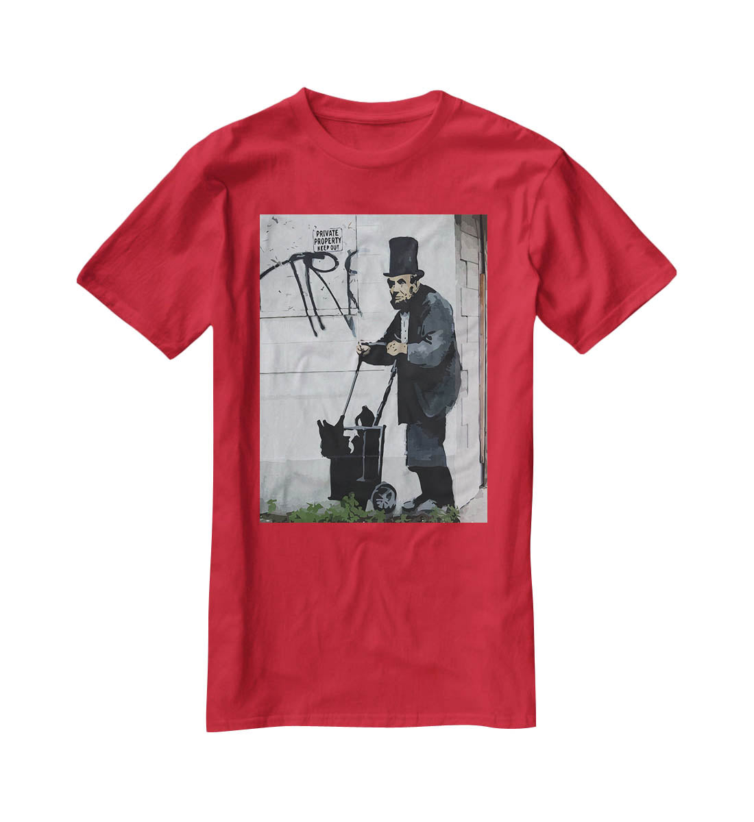 Banksy Abraham Lincoln T-Shirt - Canvas Art Rocks - 4