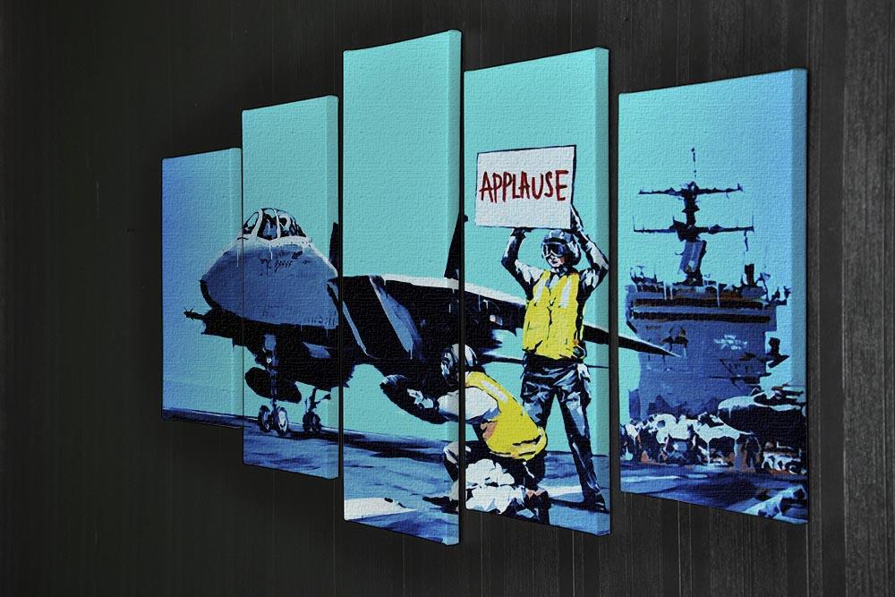 Banksy Aircraft Carrier Applause 5 Split Panel Canvas Canvas Art Rocks