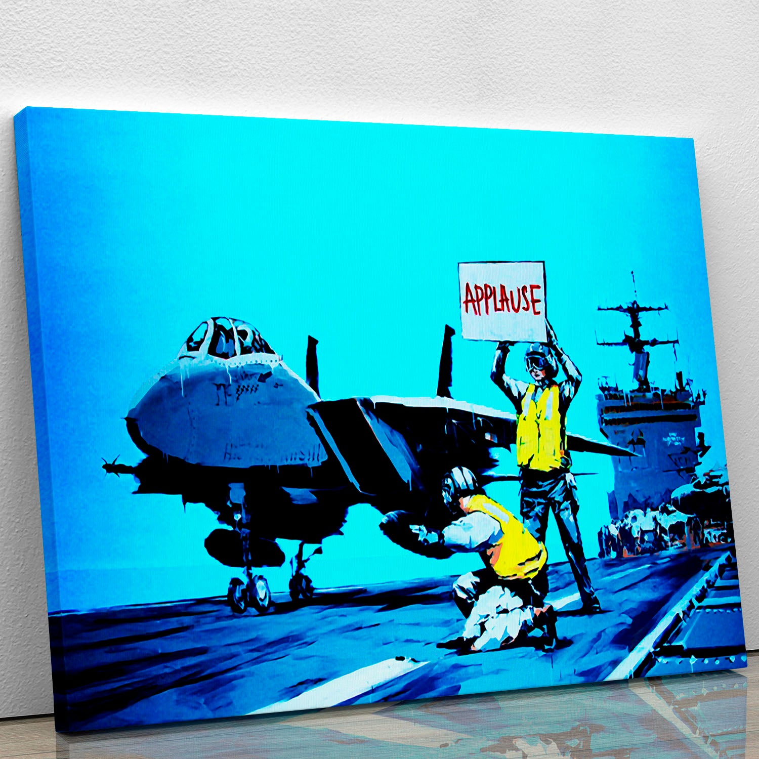 Banksy Aircraft Carrier Applause Canvas Print or Poster - Canvas Art Rocks - 1