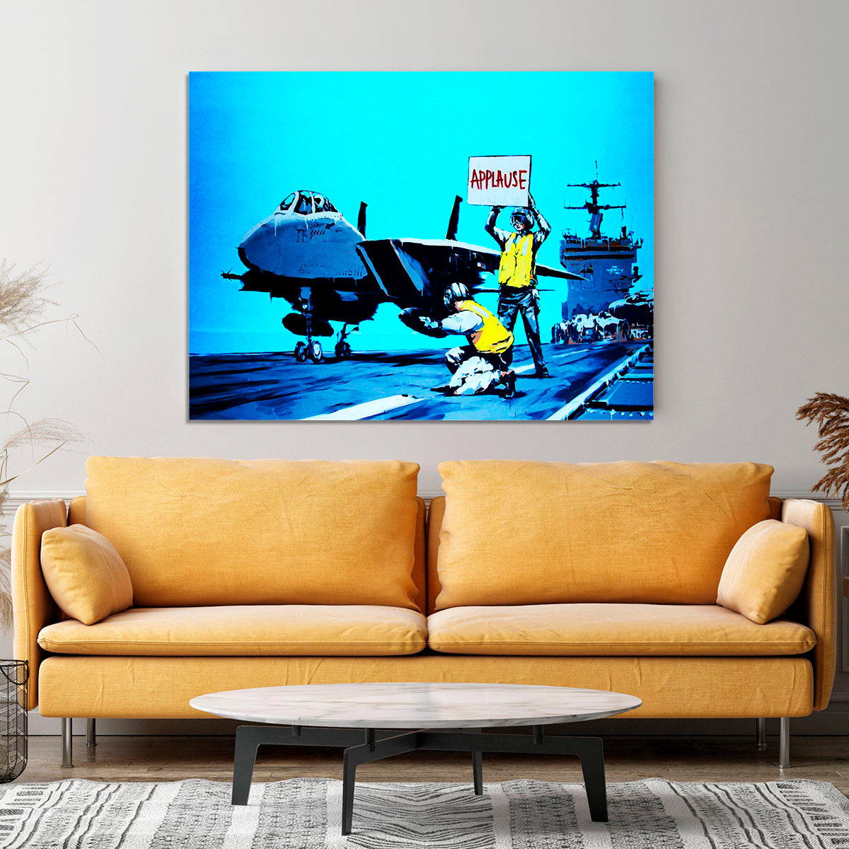 Banksy Aircraft Carrier Applause Canvas Print or Poster - Canvas Art Rocks - 4