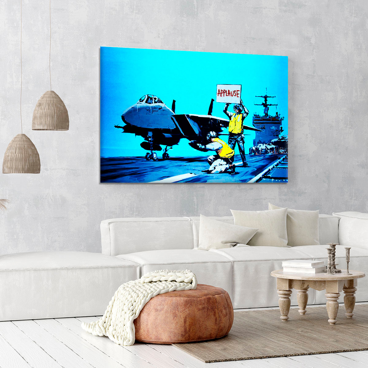 Banksy Aircraft Carrier Applause Canvas Print or Poster - Canvas Art Rocks - 6