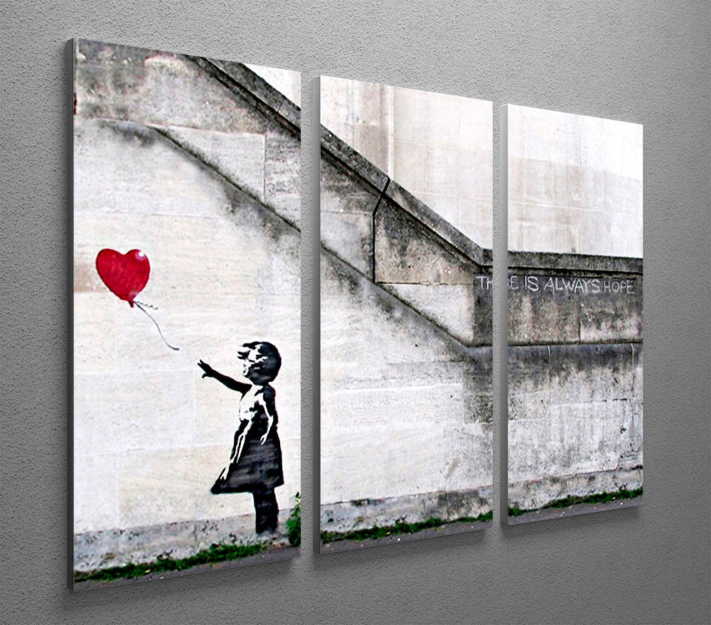 Banksy There Is Always Hope 3 Split Canvas Print - Canvas Art Rocks