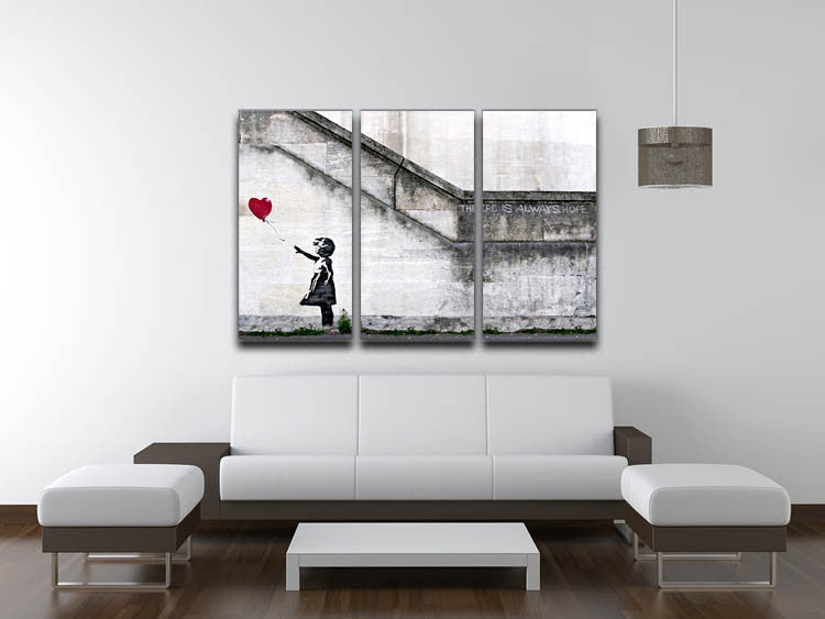 Banksy There Is Always Hope 3 Split Canvas Print - Canvas Art Rocks