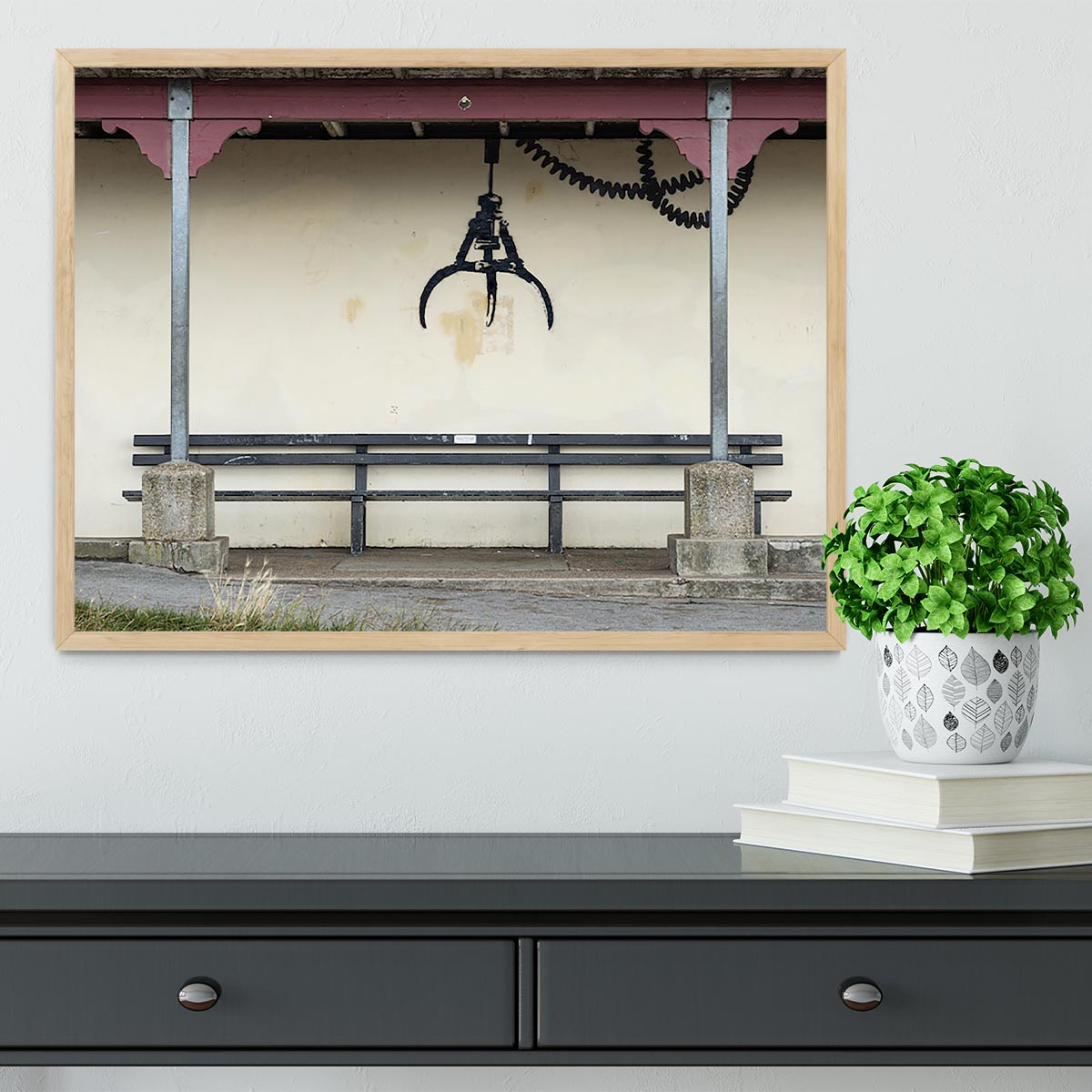 Banksy Amusement Arcade Crane Framed Print - Canvas Art Rocks - 4