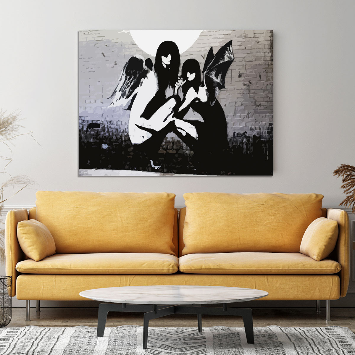Banksy Angels In Moonlight Canvas Print or Poster - Canvas Art Rocks - 4