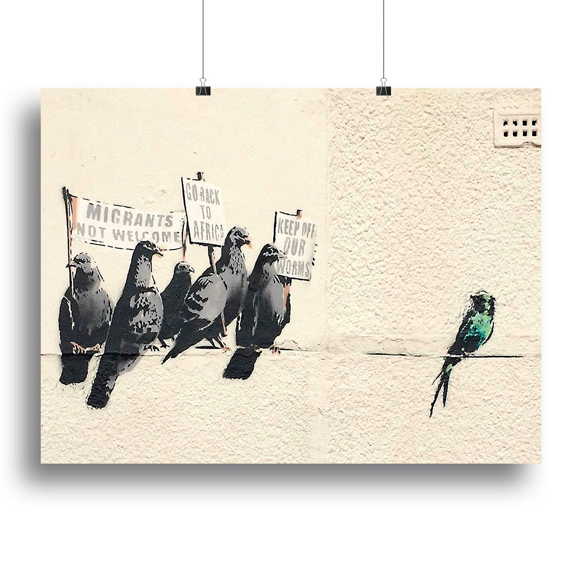 Banksy Anti-Immigration Birds Canvas Print or Poster - Canvas Art Rocks - 2