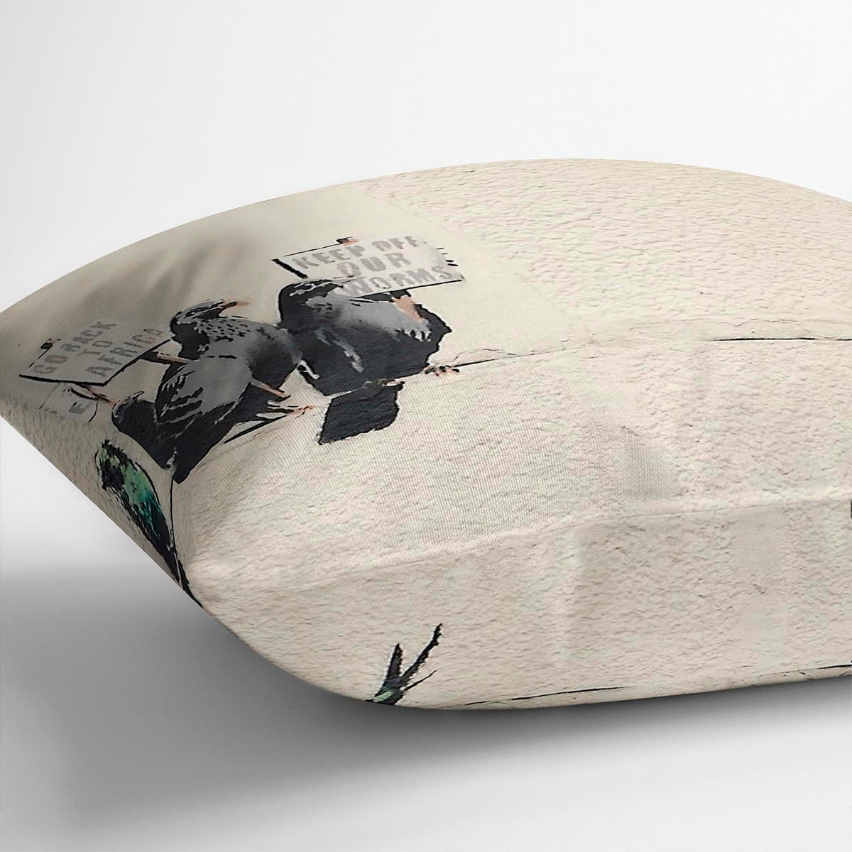 Banksy Anti-Immigration Birds Cushion