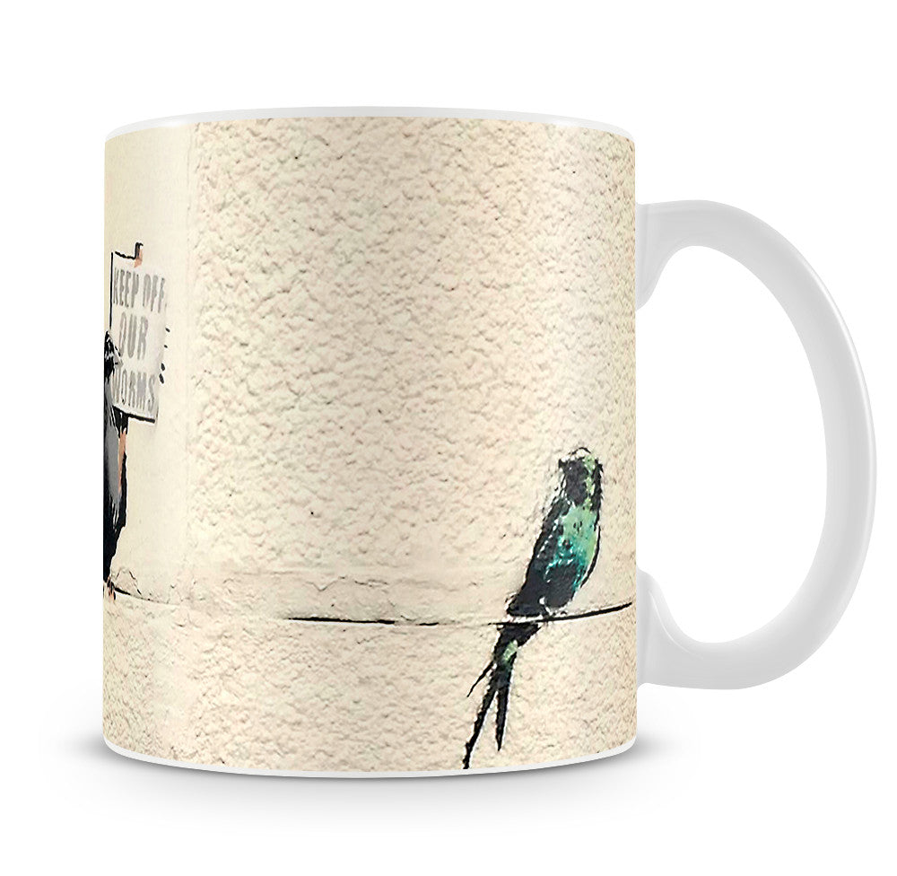 Banksy Anti-Immigration Birds Mug - Canvas Art Rocks