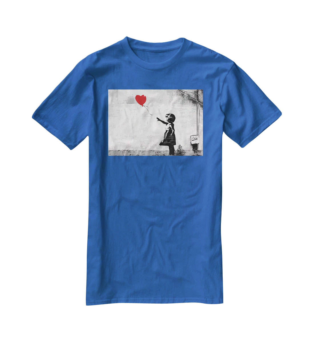 Banksy Balloon Girl Love Heart T-Shirt - Canvas Art Rocks - 2