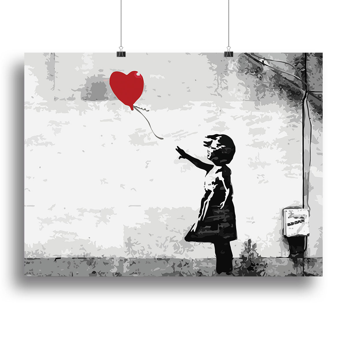 Banksy Balloon Girl Love Heart Canvas Print or Poster - Canvas Art Rocks - 2