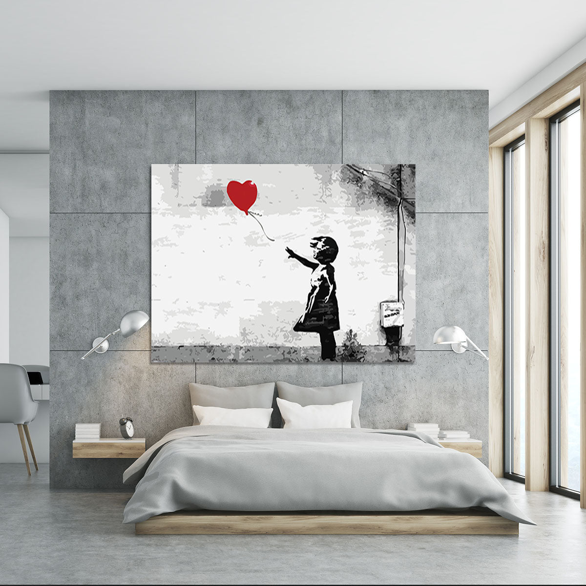 Banksy Balloon Girl Love Heart Canvas Print or Poster - Canvas Art Rocks - 5