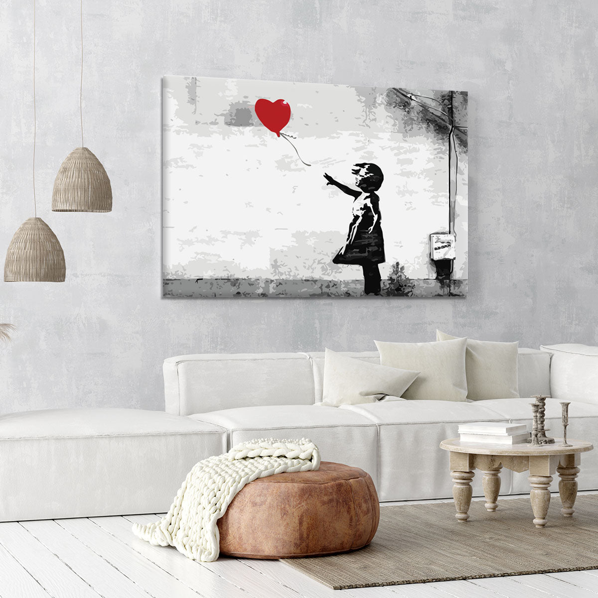 Banksy Balloon Girl Love Heart Canvas Print or Poster - Canvas Art Rocks - 6