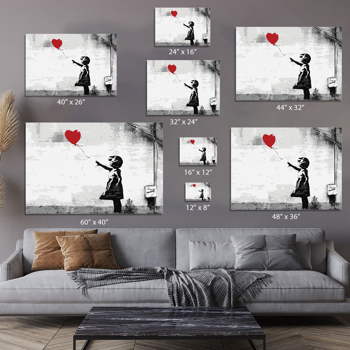 Banksy Balloon Girl Love Heart Canvas Print or Poster - Canvas Art Rocks - 7