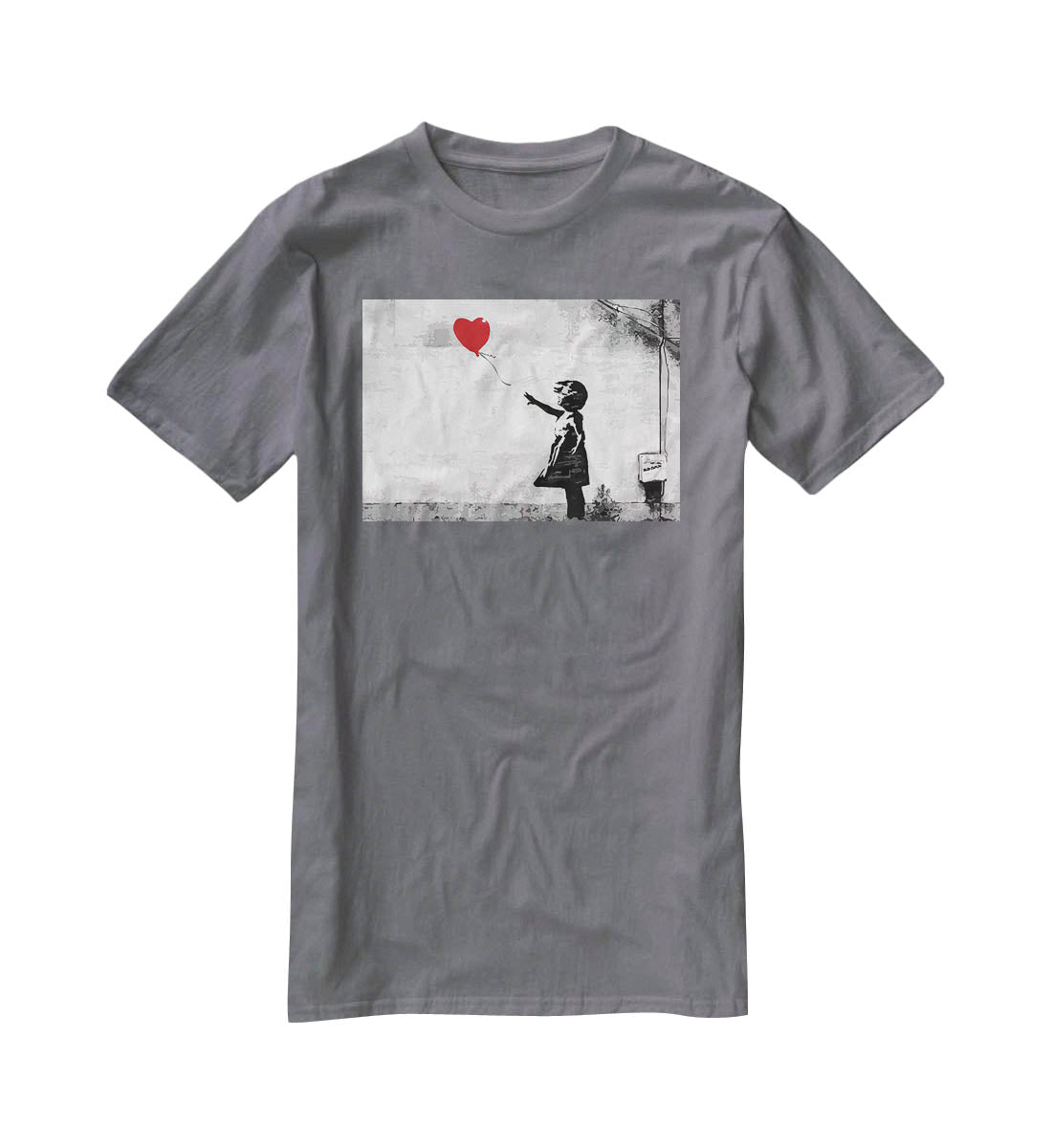 Banksy Balloon Girl Love Heart T-Shirt - Canvas Art Rocks - 3