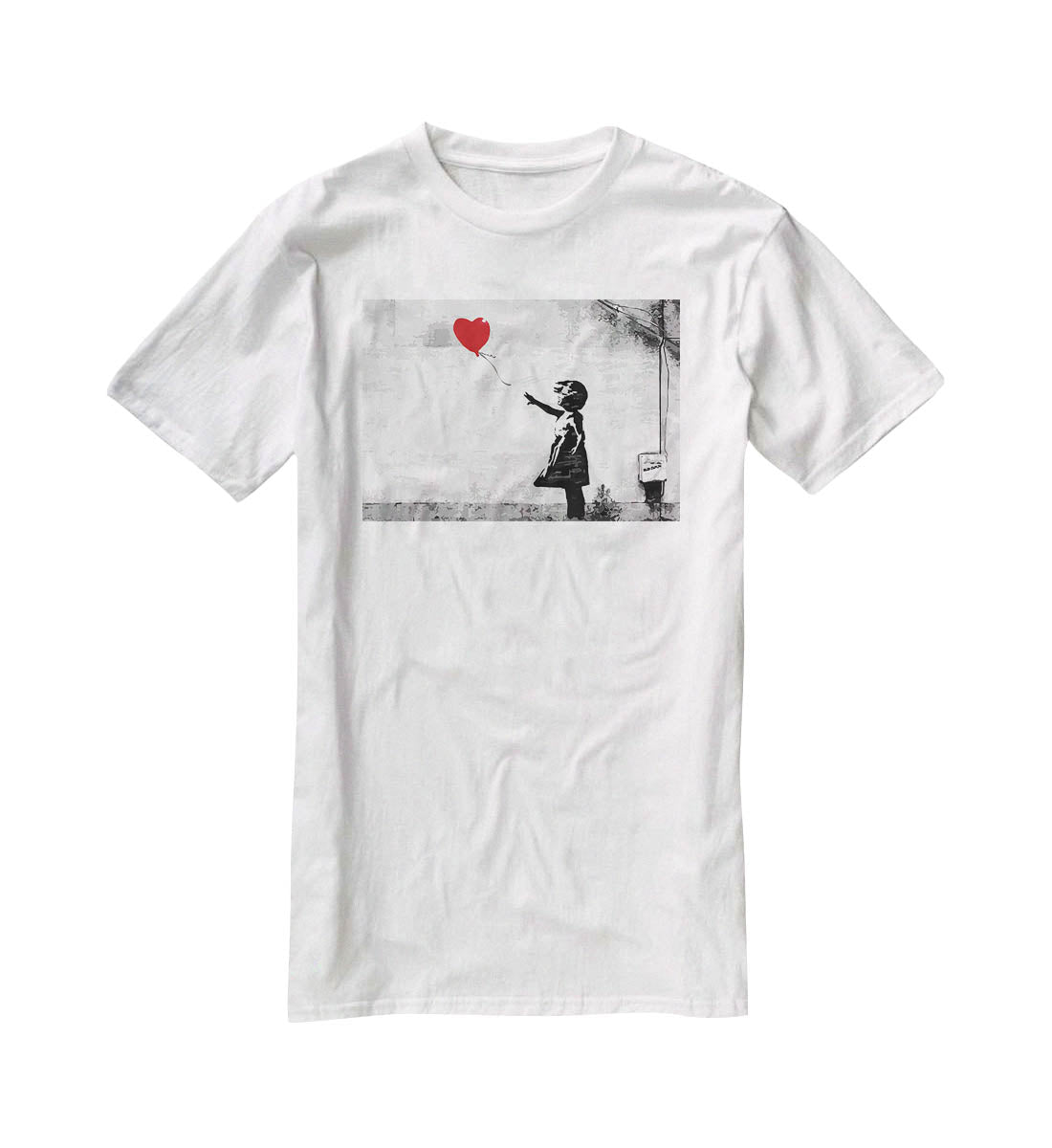 Banksy Balloon Girl Love Heart T-Shirt - Canvas Art Rocks - 5