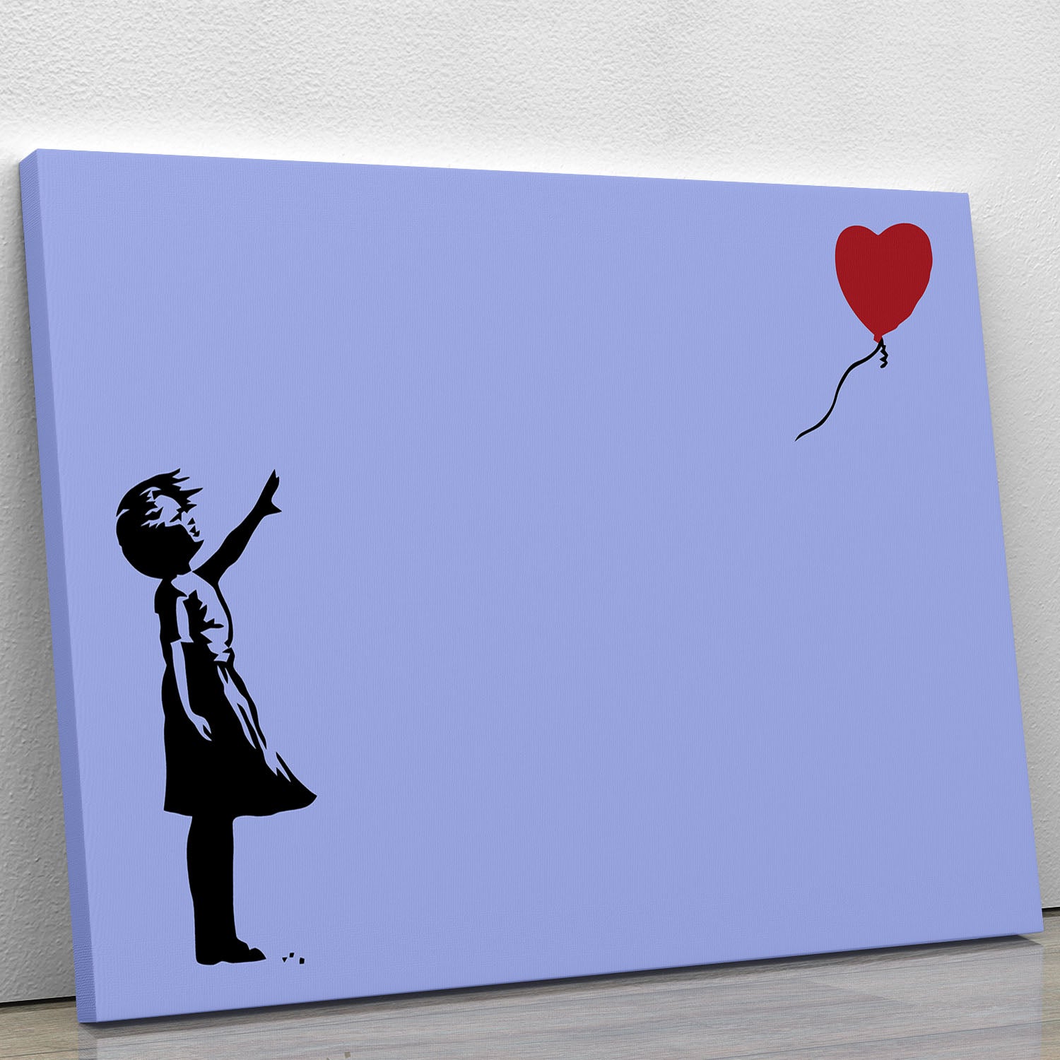 Banksy Balloon Heart Girl Blue Canvas Print or Poster - Canvas Art Rocks - 1