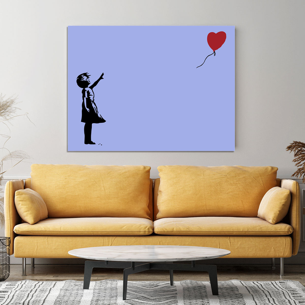 Banksy Balloon Heart Girl Blue Canvas Print or Poster - Canvas Art Rocks - 4