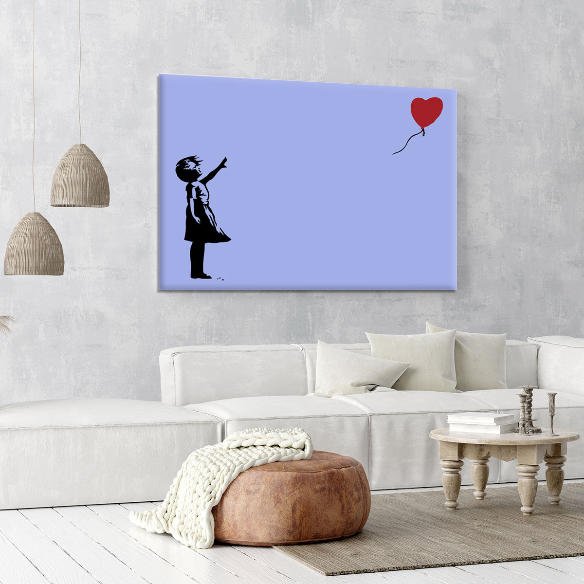 Banksy Balloon Heart Girl Blue Canvas Print or Poster - Canvas Art Rocks - 6
