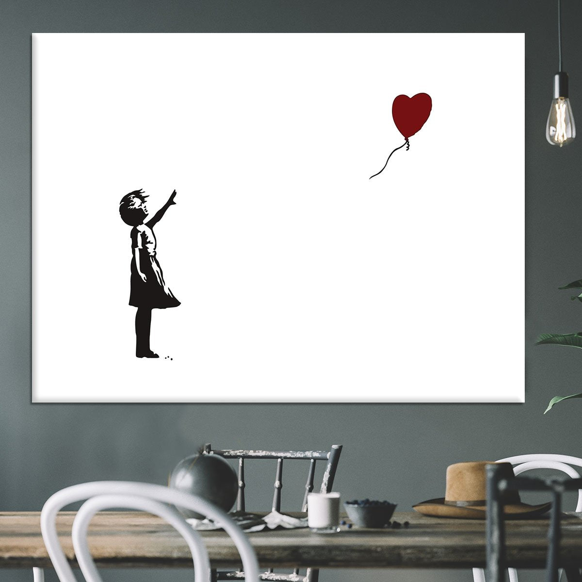 Banksy Balloon Heart Girl Canvas Print or Poster