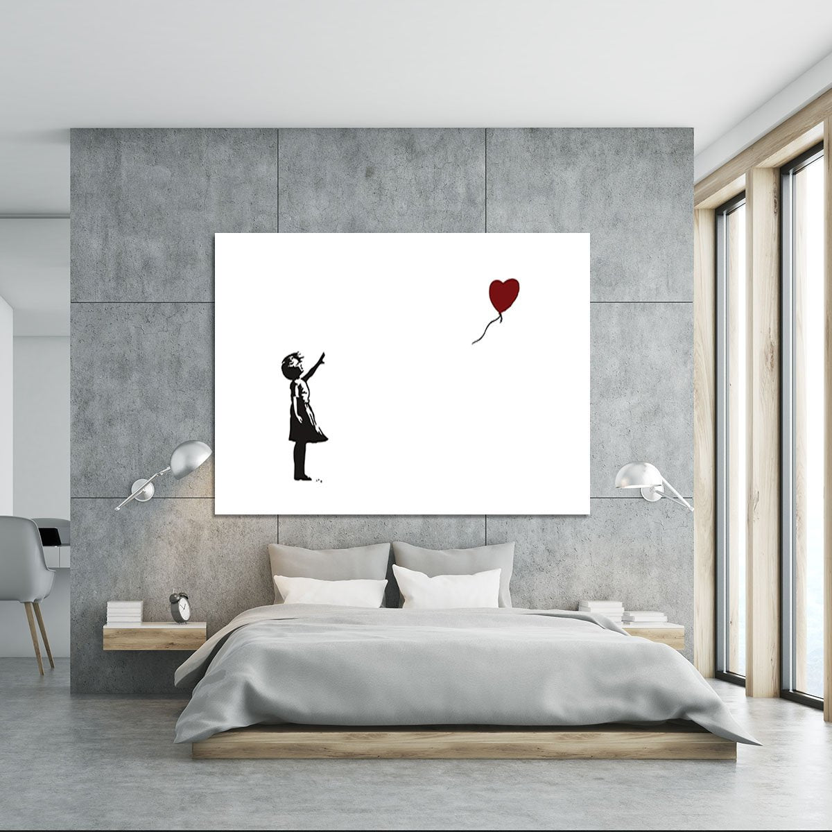 Banksy Balloon Heart Girl Canvas Print or Poster