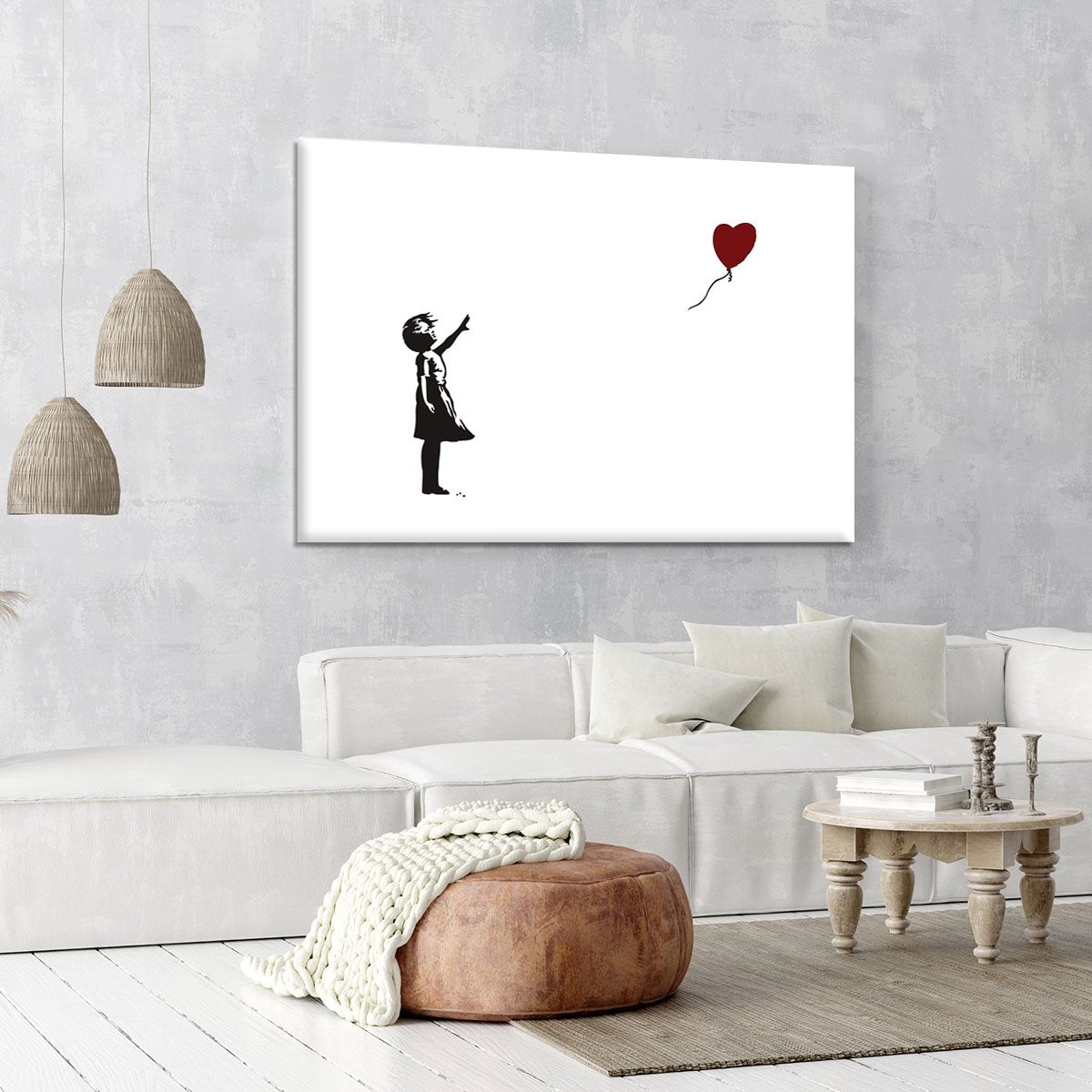 Banksy Balloon Heart Girl Canvas Print or Poster