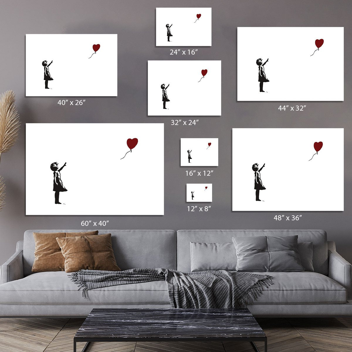 Banksy Balloon Heart Girl Canvas Print or Poster