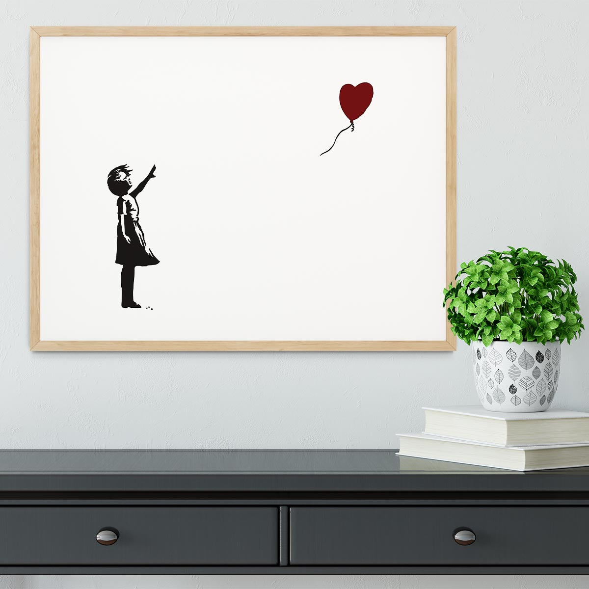 Banksy Balloon Heart Girl Framed Print - Canvas Art Rocks - 4