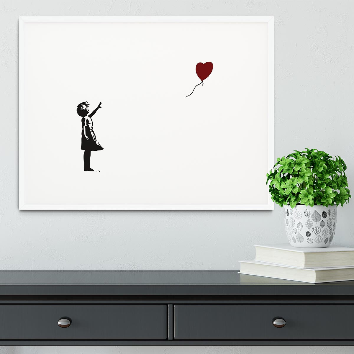 Banksy Balloon Heart Girl Framed Print - Canvas Art Rocks - 5