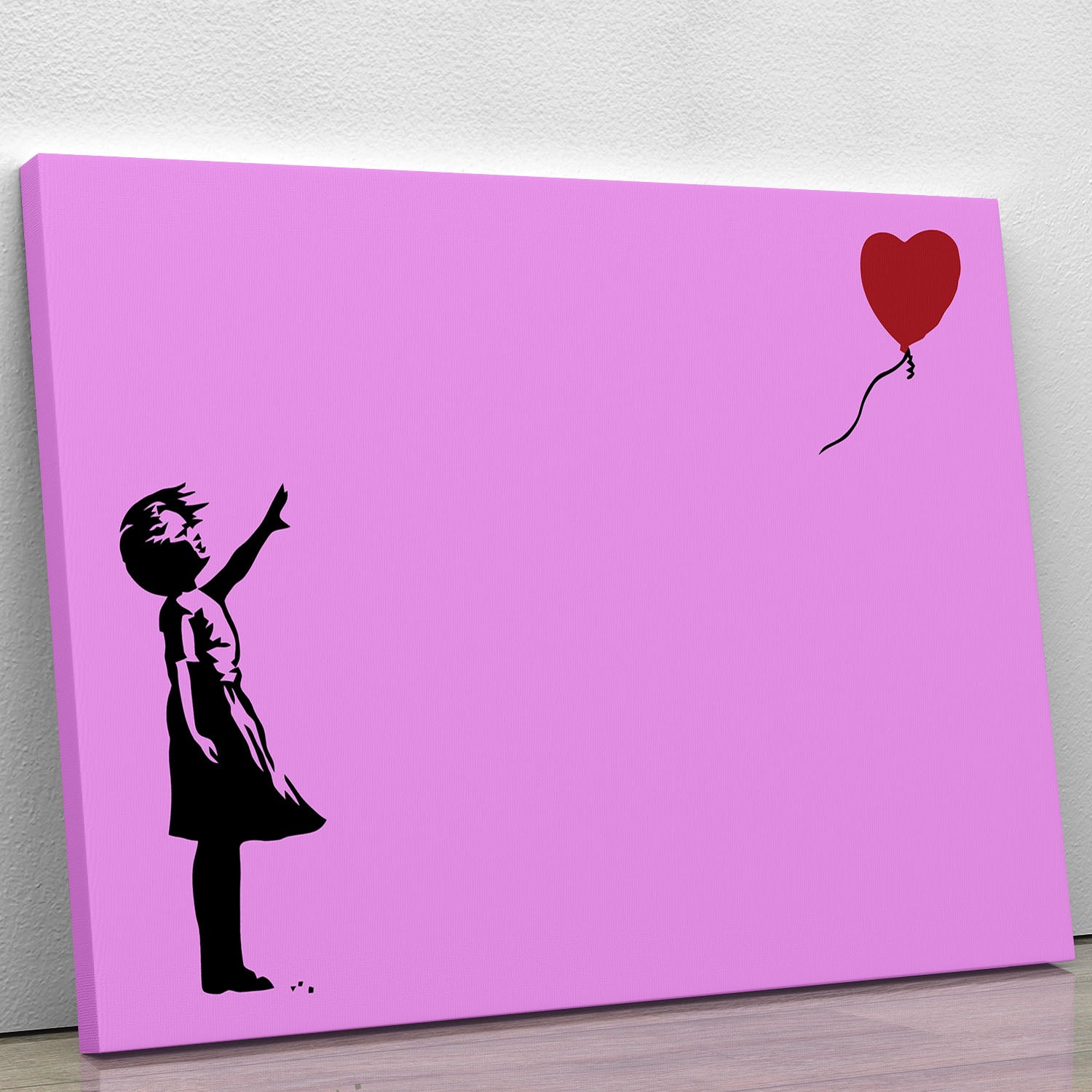 Banksy Balloon Heart Girl Purple Canvas Print or Poster - Canvas Art Rocks - 1