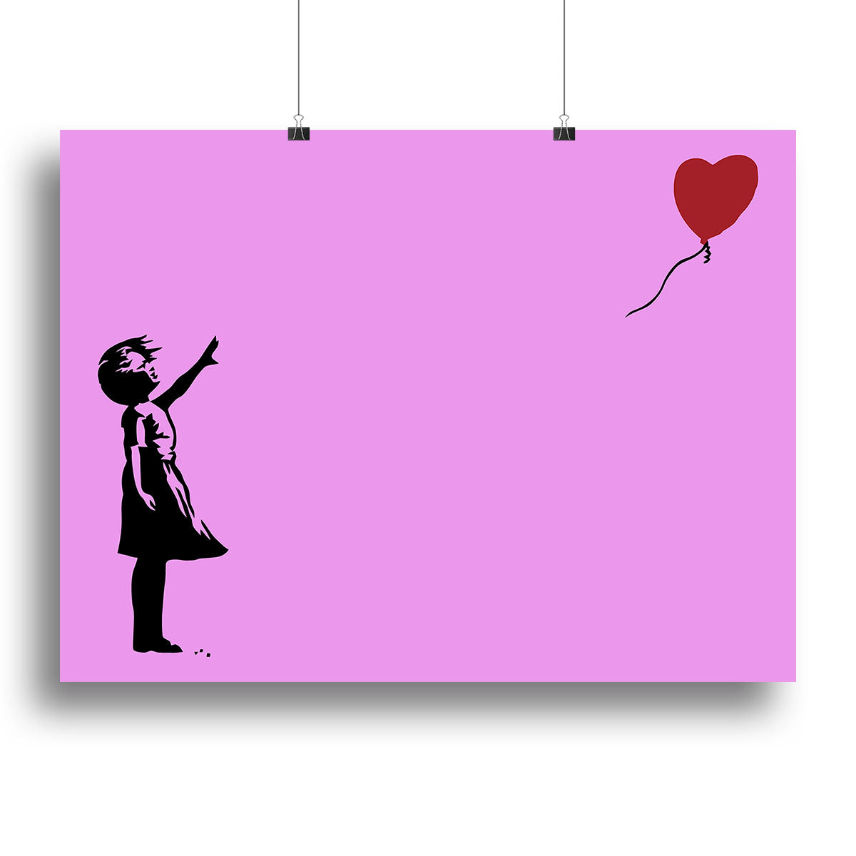 Banksy Balloon Heart Girl Purple Canvas Print or Poster - Canvas Art Rocks - 2