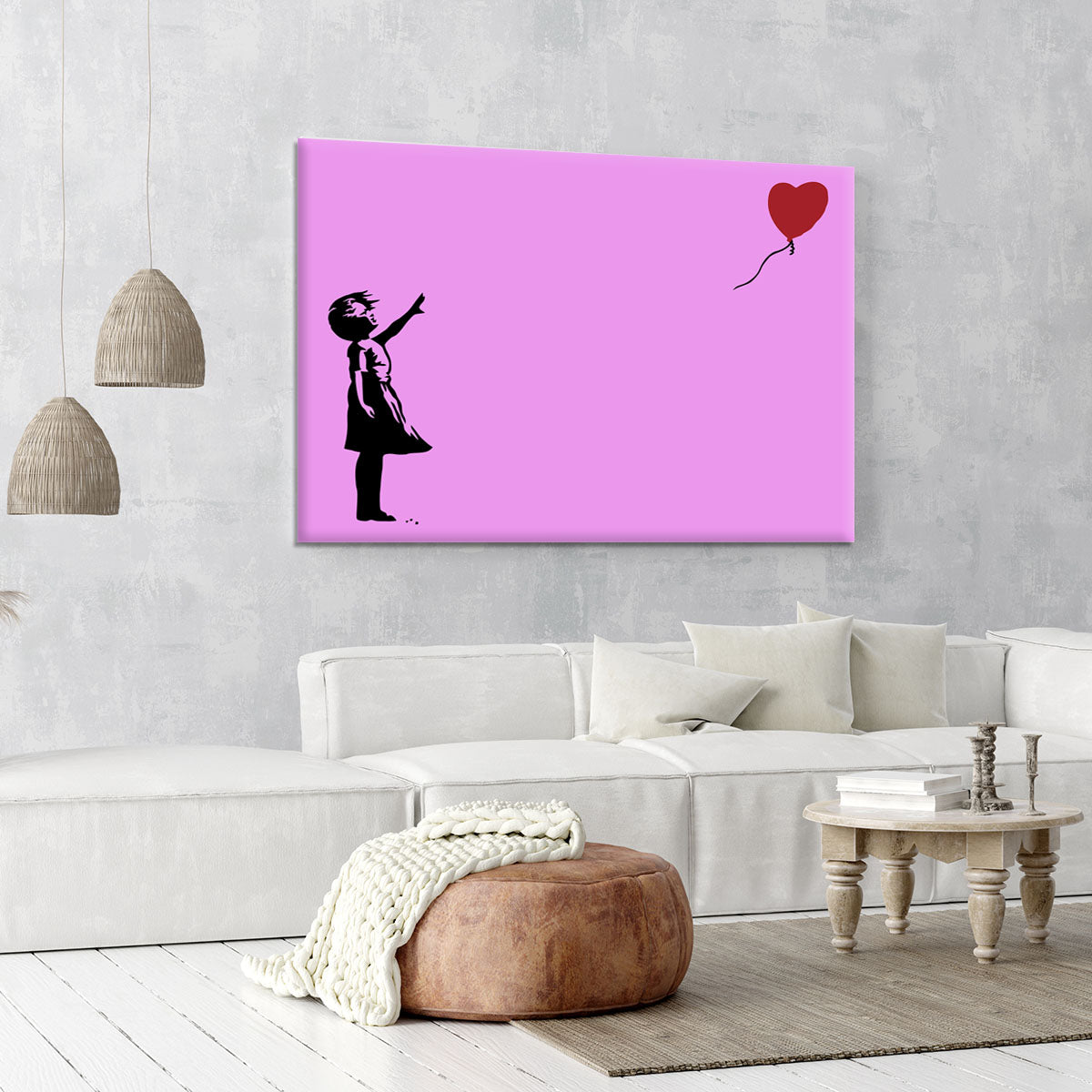 Banksy Balloon Heart Girl Purple Canvas Print or Poster - Canvas Art Rocks - 6