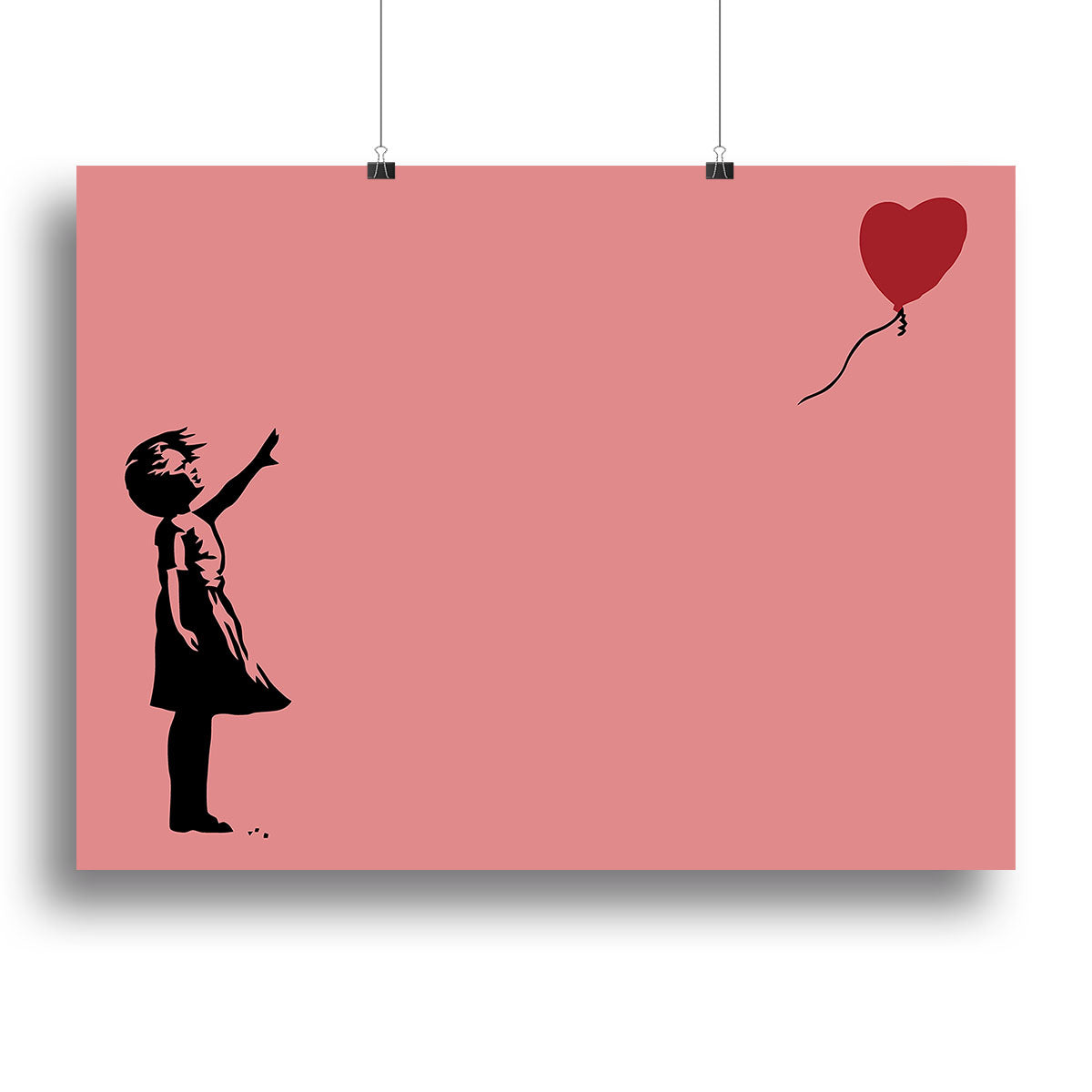Banksy Balloon Heart Girl Red Canvas Print or Poster - Canvas Art Rocks - 2