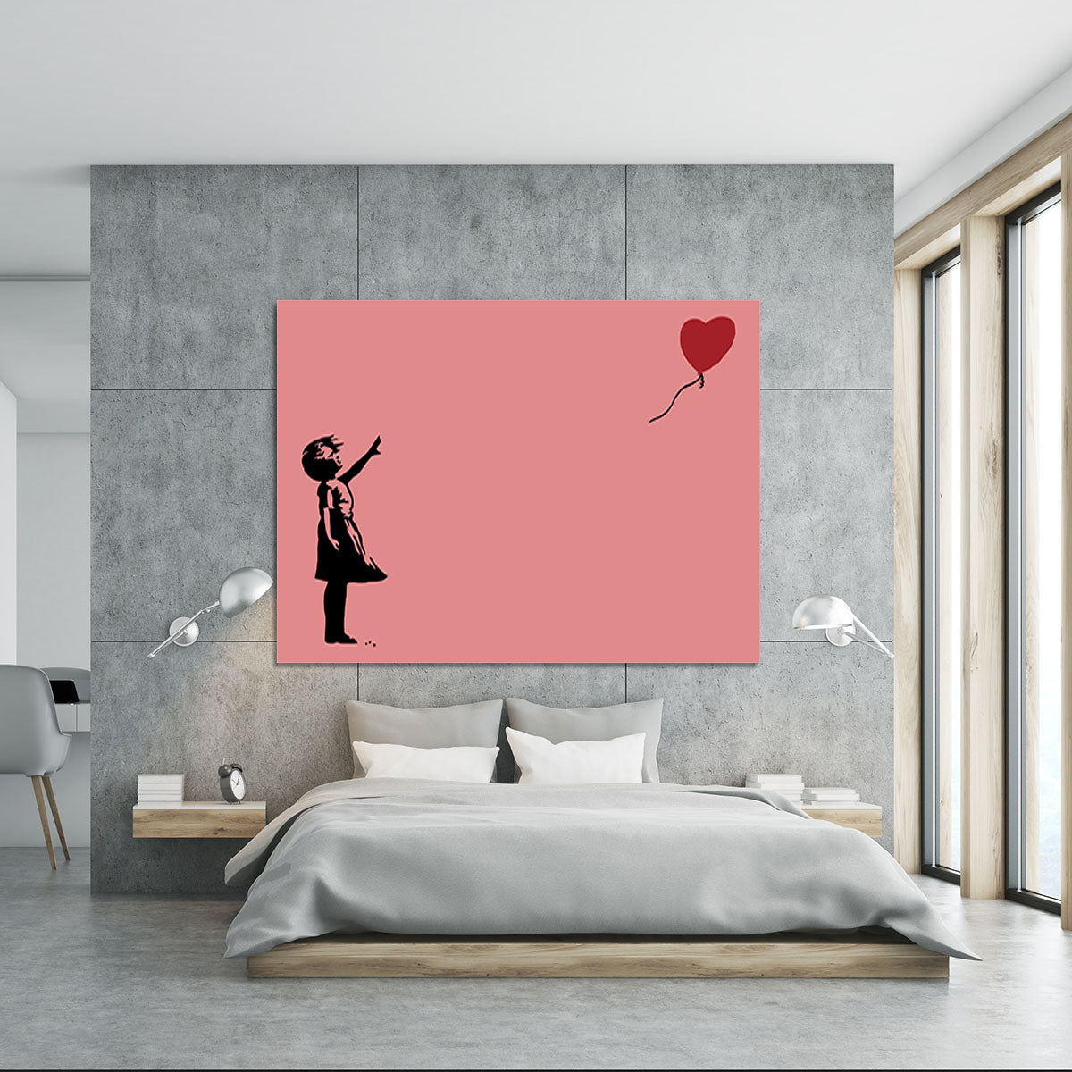 Banksy Balloon Heart Girl Red Canvas Print or Poster - Canvas Art Rocks - 5
