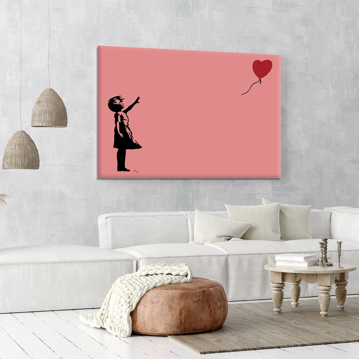 Banksy Balloon Heart Girl Red Canvas Print or Poster - Canvas Art Rocks - 6