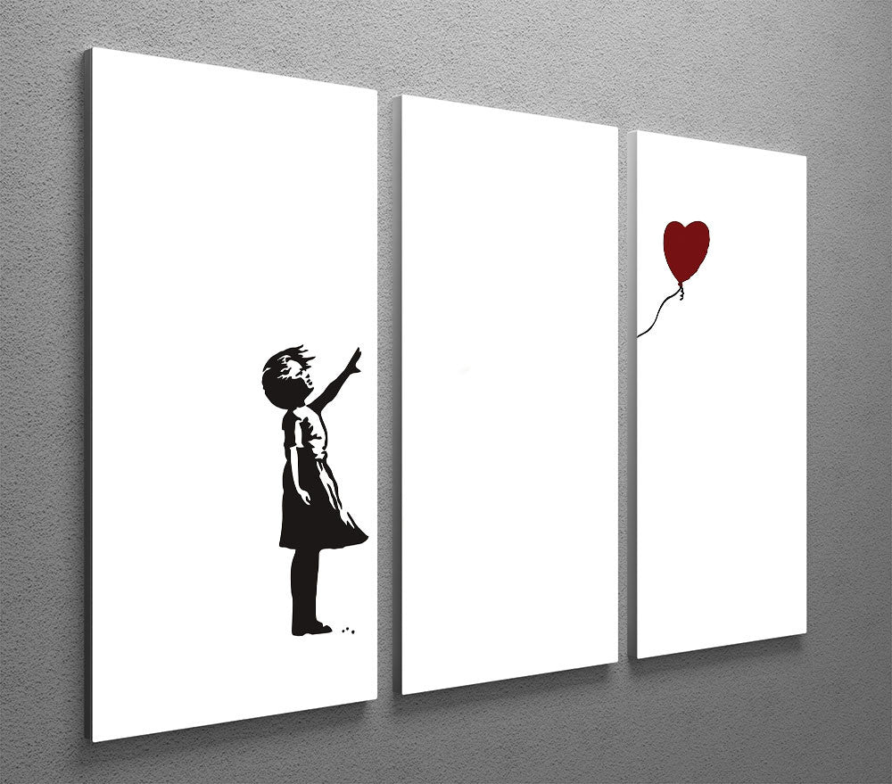 Banksy Balloon Heart Girl 3 Split Canvas Print - Canvas Art Rocks