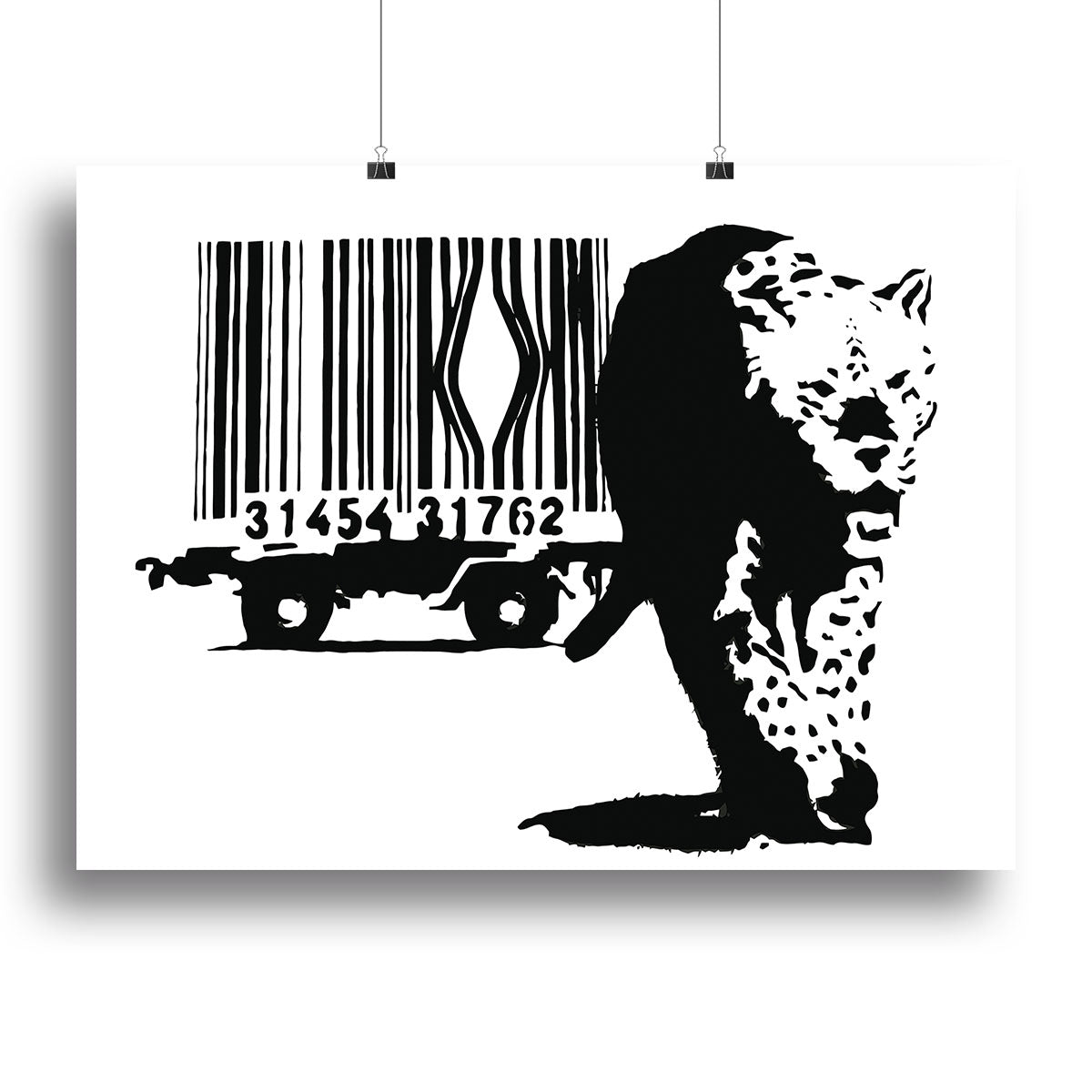Banksy Barcode Leopard Canvas Print or Poster - Canvas Art Rocks - 2