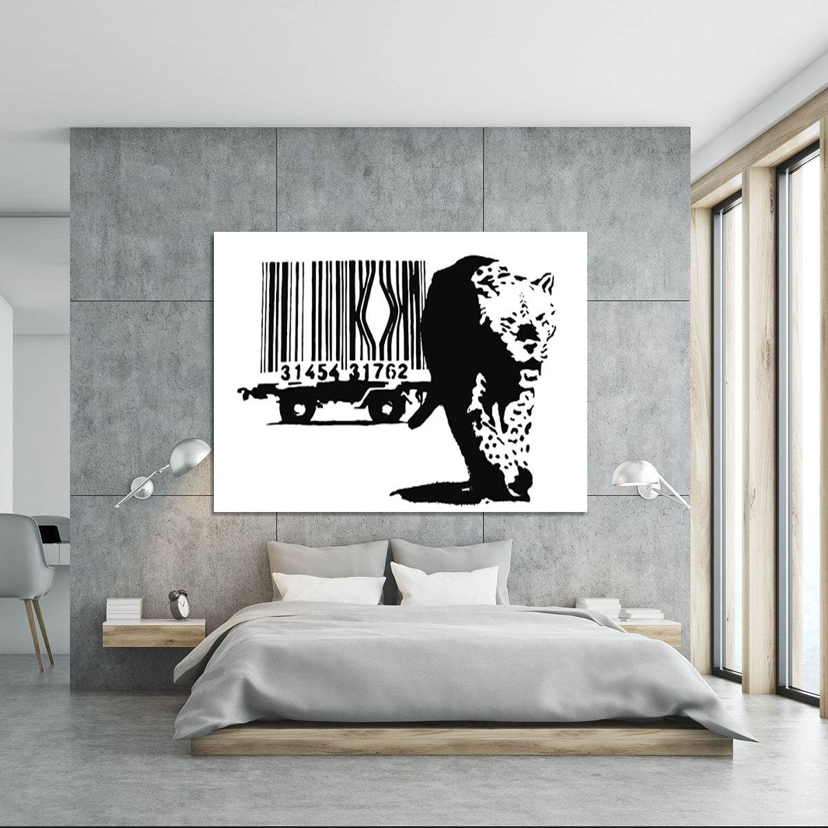 Banksy Barcode Leopard Canvas Print or Poster - Canvas Art Rocks - 5