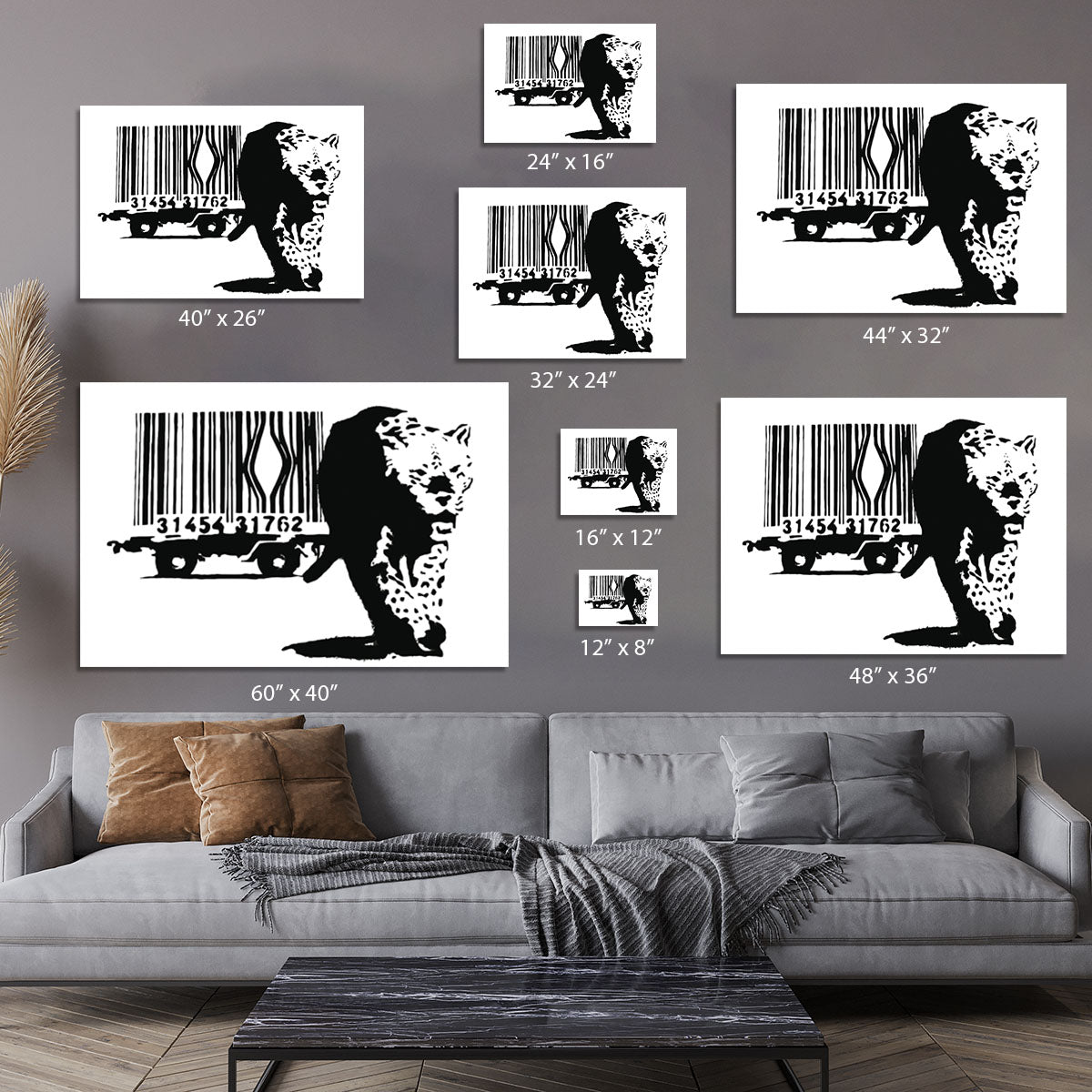 Banksy Barcode Leopard Canvas Print or Poster - Canvas Art Rocks - 7