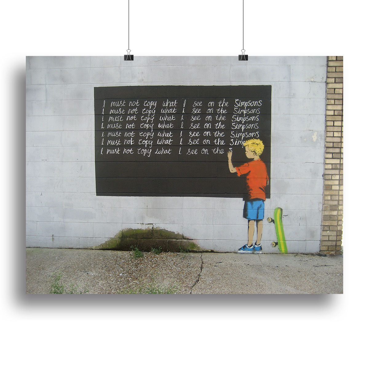 Banksy Bart Simpson Canvas Print or Poster - Canvas Art Rocks - 2