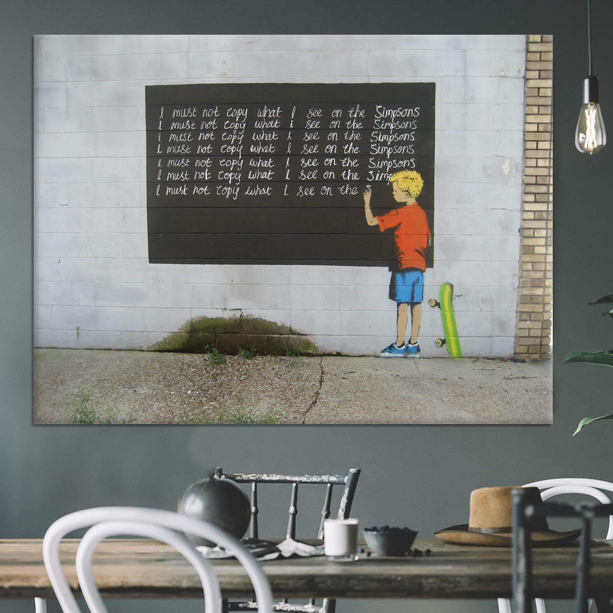 Banksy Bart Simpson Canvas Print or Poster - Canvas Art Rocks - 3