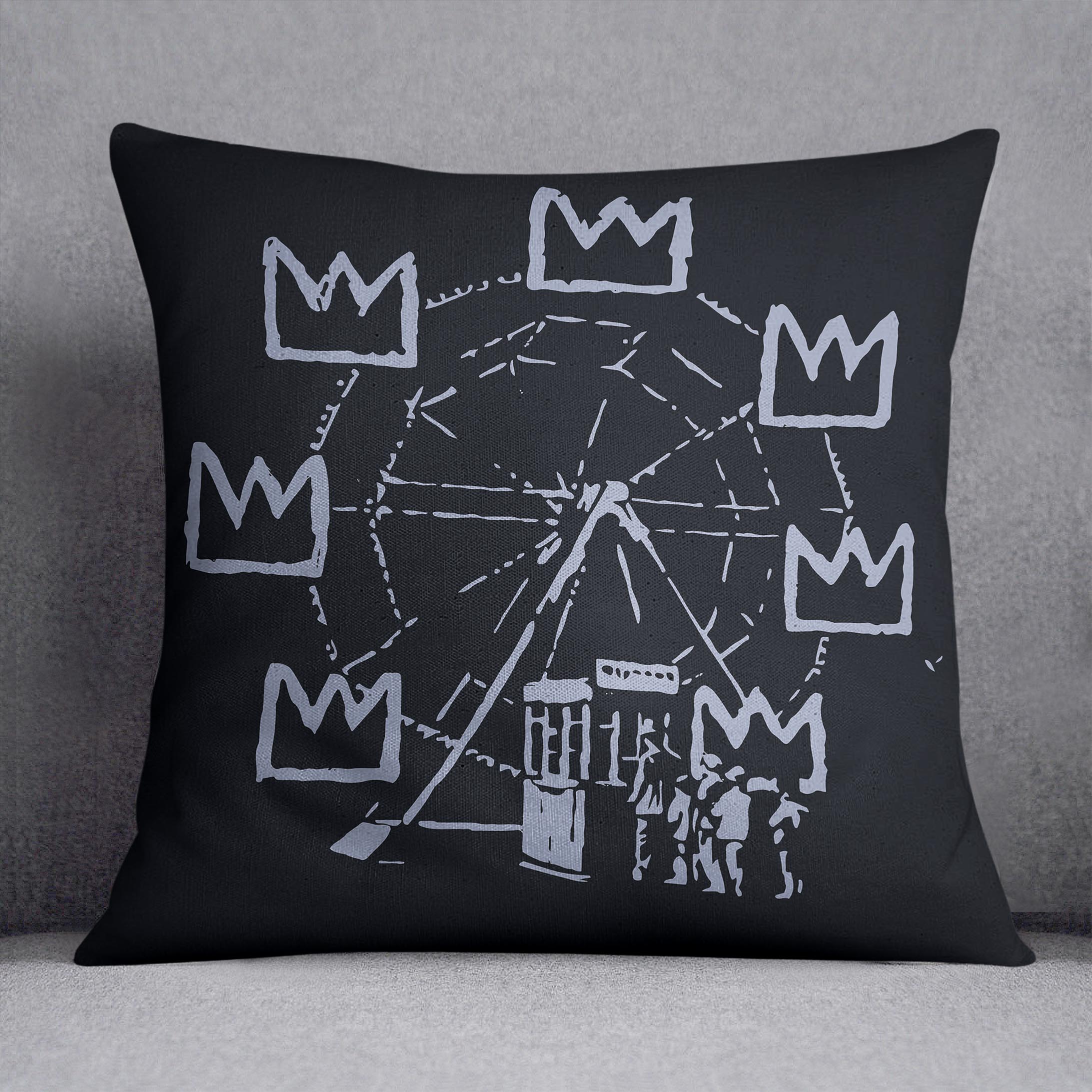 Banksy Basquiat Ferris Wheel Cushion