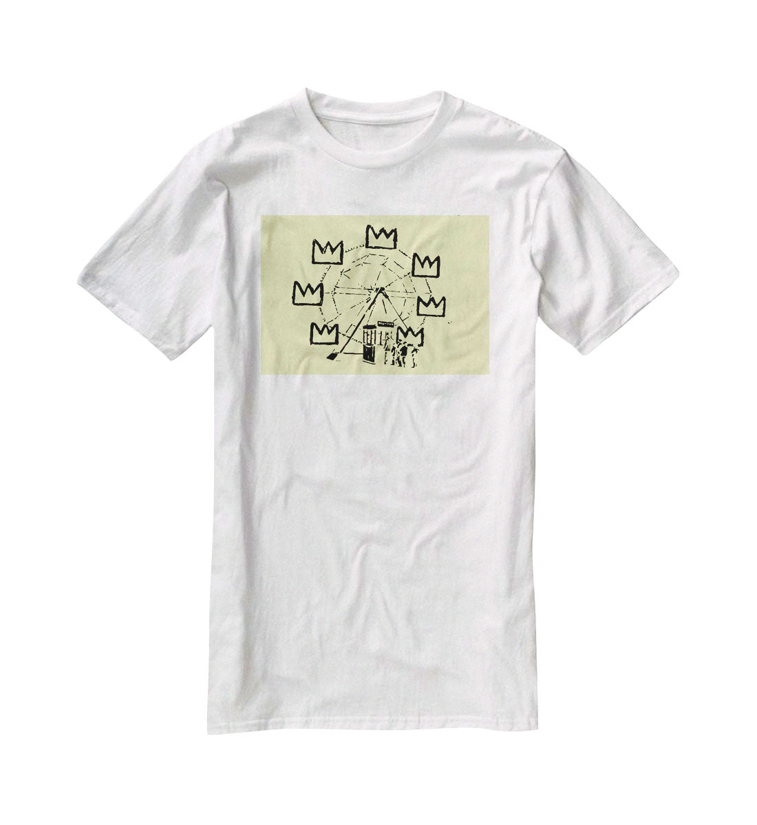 Banksy Basquiat Ferris Wheel Yellow T-Shirt - Canvas Art Rocks - 5