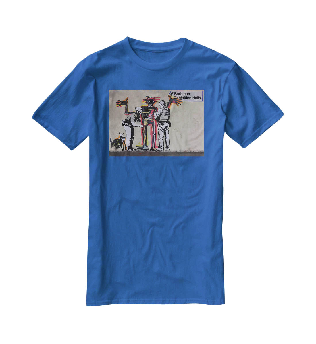 Banksy Basquiat Metropolitan Police T-Shirt - Canvas Art Rocks - 2